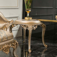 Canapé sectionnel carré personnalisable de luxe européen, style palais rétro en bois massif sculpté à la française, pour mobilier de salon de villa et maison