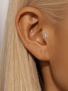 Pendientes de Plata de Ley 925 con Borla de Corona Irregular para Chica, Joyería de Moda - Product Image 3