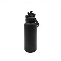 Bouteille d'eau isotherme Jiahe en acier inoxydable à double paroi, 32 oz, anti-fuite, avec poignées, idéale pour la rentrée scolaire