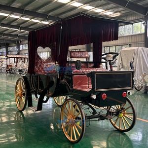 High Quality Electric Sightseeing Horse Cart Horse Drawn Carriage Amusement Park Ride Horse Carriage - Product Image 5