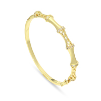Pulsera de Cobre de Lujo Bañada en Oro de 14K de Estilo Clásico Hispano-Europeo para Dama, Brazalete de Joyería de Moda para Fiestas o Regalo