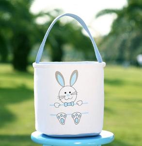 H378 Festival Supplies Kids Gift Bags Easterday <strong>Egg</strong> <strong>Hunting</strong> <strong>Baskets</strong> Multi Colour Bunny Pattern Print <strong>Easter</strong> <strong>Basket</strong> - Product Image 3