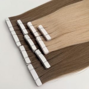 Extensiones de Cabello Adhesivas Europeas al por Mayor, Cabello Rubio Europeo Ombre de Doble Cara, Extensiones de Cabello Adhesivas 100% Cabello Humano - Product Image 1