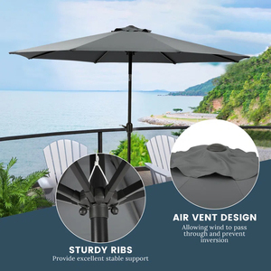 Parasole impermeabile resistente al vento di alta qualità per il tempo libero all'aperto ombrellone ombrellone Patio - Product Image 2