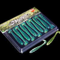 Leurre de pêche artificiel souple en acier inoxydable FUN Destroyer, type ver à queue en T, sans hameçons, pour achigan et brochet