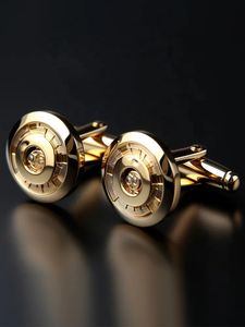 Gemelos Xinfly Personalizados de Moda en Oro Puro de 18k para Hombre, Regalos de Boda y Negocios - Product Image 3