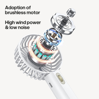 Mini ventilateur de poche Portable 1800mAh bureau avec Base support de téléphone portable ventilateur voyage extérieur ventilateur Rechargeable personnel