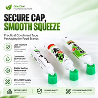 Tube d'emballage personnalisé pour condiment wasabi, en PE de qualité alimentaire ou en plastique aluminium, avec bouchon à vis, impression UV, 12,7-35 mm