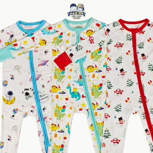 بيجامة أطفال من الخيزران بتصميم شخصيات كرتونية مخصصة، بسحاب مزدوج، ملابس نوم كاجوال للأطفال لفصل الخريف - Product Image 4