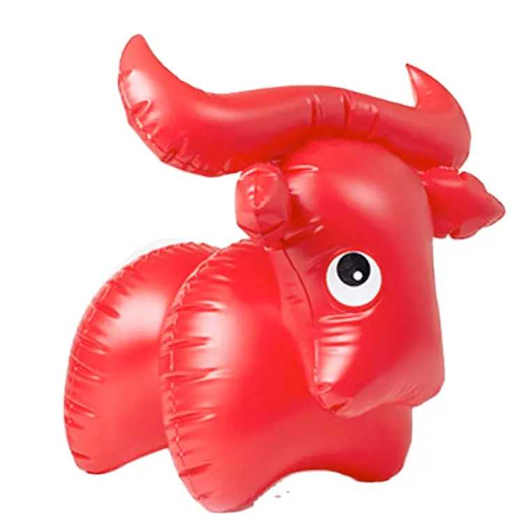 Buffalo aufblasbares Spielzeug individualisierte weiche vinyl-schlagbare Tiere große kunststoff-luftballons für Tiere Pool-Spielzeug