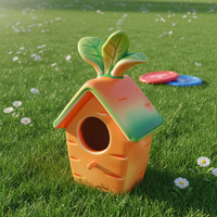 Nichoir pour oiseaux en céramique de luxe moderne en forme de carotte, résistant aux intempéries, écologique, décoration de jardin extérieure, nid personnalisé pour petits animaux