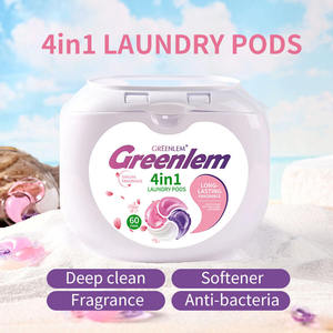 Capsules de lessive Greenlem Natural 4-en-1 Sakura - Grande capacité 60 unités, formule enzymatique végétale, compatible HE et écologique - Product Image 1