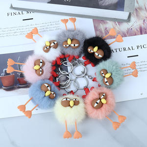Nouveau porte-clés en peluche mignon de poussin qui fait la moue, pendentif pour sac, voiture, petit cadeau créatif, pendentif pour sac, porte-clés - Product Image 1
