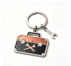 Metal Tool Kit Keychain Enamel <b>Key</b> <b>Ring</b> Zinc Alloy <b>Bag</b> Charm for Gift and Promotion - Product Image 3