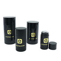 Nouveau design tendance, écologique, conteneur de déodorant en stick rond de 15g et 40g, emballage cosmétique remplaçable avec bouchon à vis C888