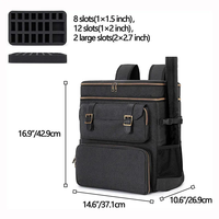 Sac de rangement de voyage pour RPG, capacité 4-8 livres, plateau en mousse miniature à 16 compartiments, poches pour dés et sangle pour carte de bataille, étui de jeu portable pour D&D