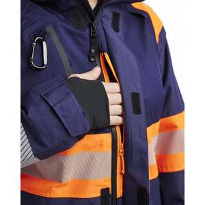 BLAKLADER - 443019778953XXXL Women’s <b>Hi</b>-<b>Vis</b> Shell <b>jacket</b> Navy blue/<b>Orange</b> - EAN 7330509855508 <b>HI</b>-<b>VIS</b> WORKWEAR - Product Image 5