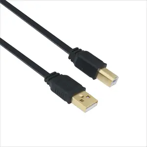 Produits en gros, câbles d'imprimante plats mâle à mâle, câble d'imprimante usb 2.0, ligne plaquée or, câble d'imprimante usb