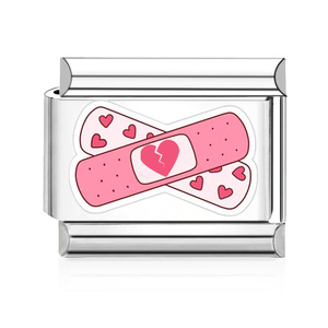 Bracelet modulaire italien pour la Saint-Valentin, en acier inoxydable, chaîne élastique carrée entrelacée, accessoires de bijoux DIY pour femmes, cadeau - Product Image 4