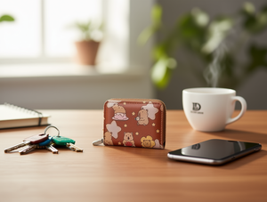 Portacarte a Forma di Capibara, Portafoglio Piccolo con Chiusura a Cerniera in Microfibra e Pelle Sintetica per Carte di Credito - Product Image 2