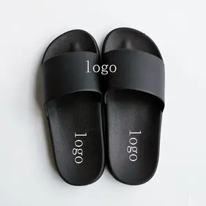 OEM 블랙 신발 샌들 PVC, 로고 슬리퍼 일반 빈 슬라이드 샌들, 슬리퍼 로고 슬라이드