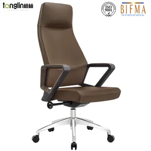 Silla giratoria de cuero para oficina, sillón ergonómico de lujo para ordenador, 2023 E