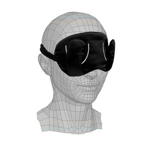 Masque de sommeil en satin avec fermeture éclair NETBRIDGE, à la lavande séchée naturelle, taille standard, anti-poches, occultant - Product Image 2