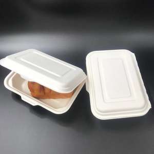 Contenitore per alimenti biodegradabile Bagasse usa e getta <span class=keywords><strong>7x5</strong></span> pollici scatola da asporto - Product Image 6