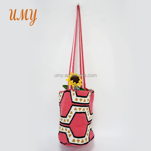 Bolso cruzado <span class=keywords><strong>Wayuu</strong></span>, Mochila de ganchillo para hombro, de algodón, artesanal - Product Image 3