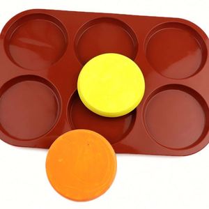 Moule à gâteau en silicone écologique à 6 cavités, forme cylindrique, grande taille, pour la fabrication de gâteaux, de savons et de bougies, OEM/ODM - Product Image 1