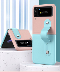 Funda para teléfono móvil Galaxy Z <span class=keywords><strong>Flip</strong></span> 4, carcasa plegable de Color a juego, soporte de pulsera retráctil para PC, <span class=keywords><strong>Samsung</strong></span> Z <span class=keywords><strong>Flip</strong></span> <span class=keywords><strong>3</strong></span> - Product Image 6