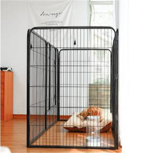 Vente en gros de petite cage de transport d'animal familier de fer fil robuste avec le modèle solide extérieur de parc de chien prix bon marché de Chine - Product Image 2
