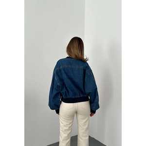 Chaquetas Bomber Vaqueras Azules para Mujer, Abrigos y Chaquetas al por Mayor, Categoría de Producto - Product Image 1