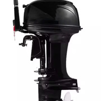 Motor Tempel 40hp Laris Manis, Poros Pendek, Remote, 2 Tak, Bensin, 40 hp, Mesin Tiller untuk Perahu Karet Pancing
