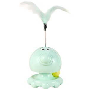 Octopus <b>Cat</b> <b>Toy</b> Automatic Feather Teaser With Catnip Boredom Buster For <b>Cats</b> <b>Interactive</b> Pet <b>Toy</b> Green Pink Yellow - Product Image 4