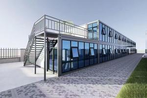 Jiarun 20 Chân Modular Đúc Sẵn Thép Container Cabin Khẩn Cấp Cứu Hộ Văn Phòng Xây Dựng Di Động Cuộc Sống Cứu Hộ Trại - Product Image 6