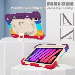 Funda resistente para niños para <span class=keywords><strong>iPad</strong></span> <span class=keywords><strong>Mini</strong></span> 6 8,3 pulgadas/<span class=keywords><strong>Mini</strong></span> 7th Gen 2024 con portalápices correa de hombro de <span class=keywords><strong>mano</strong></span> funda para tableta a prueba de golpes - Product Image 5