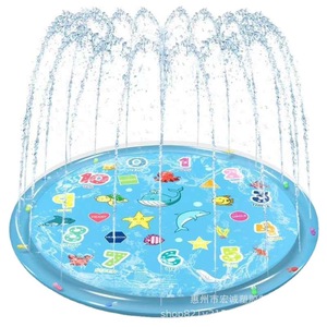 Alfombra inflable para rociar agua, color azul claro, 1,2 m de diámetro, alfombra de juego con rociador para niños, uso en exteriores y en el hogar - Product Image 5