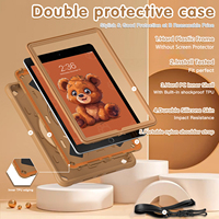 Étui de protection robuste pour tablette scolaire pour enfants, compatible avec iPad 9e génération 10,2 pouces 2021, coque pour filles