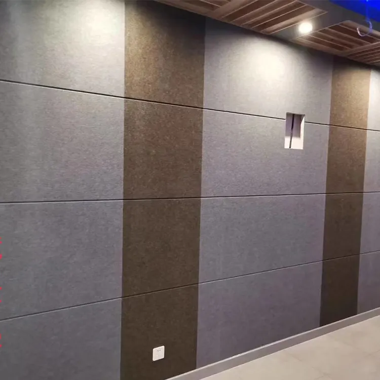 Panel dinding akustik serat poliester produksi 20mm 25mm Panel langit-langit akustik