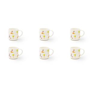 Set di 6 Tazzine da Espresso Excelsa Honolulu in Porcellana, 10 Cl, Multicolore - Product Image 3