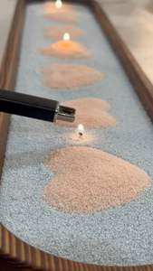 Kit de fabrication de bougies en sable LANJO DIY, sable coloré pour bougies avec bol en bois, moule et mèches pour la décoration de la maison, les mariages et les fêtes - Product Image 2