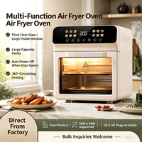 Four à friture sans huile intelligent ZHENGFA OEM en acier inoxydable grande capacité avec écran tactile et fenêtre visible, multifonctionnel pour la maison