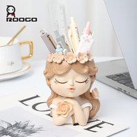 Pot Tanaman Miniatur Putri Duyung Resin Roogo 4 inci, Peri Putri, Unik, Ringan, Dekoratif untuk Rumah, Taman, Meja
