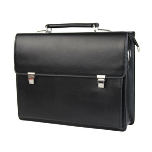 Bolsa de mensajero de cuero vegano personalizada para <span class=keywords><strong>hombre</strong></span>, maletín para ordenador portátil de 15,6 ", negro, clásico, negocios, Oficina - Product Image 2