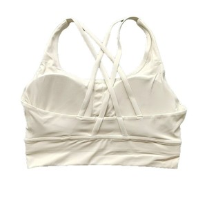 Nuevo Sujetador Deportivo <span class=keywords><strong>Lulu</strong></span> <span class=keywords><strong>de</strong></span> Doble Cara con Spandex/Nylon Cepillado, <span class=keywords><strong>de</strong></span> Alta Sujeción, Antichoque, con Tirantes Cruzados y Espalda Bonita, para Yoga y Fitness - Product Image 5