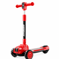 Trottinette pliable pour enfants avec guidon réglable, roues à LED, légère, trottinette d'extérieur pour garçons et filles