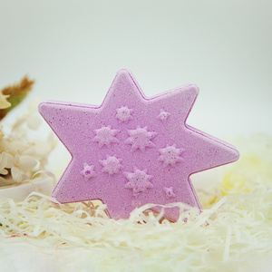 Bombas de baño perfumadas de rosas naturales hechas a mano diseño de estrellas coloridas ingredientes minerales antisépticos cuerpo Fizzies caja de regalo embalaje - Product Image 4