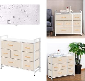 <span class=keywords><strong>Meuble</strong></span> de rangement Chengjun grande capacité pour salon d'appartement, commode robuste à cadre en acier et tiroirs en tissu MDF pour usage domestique - Product Image 2