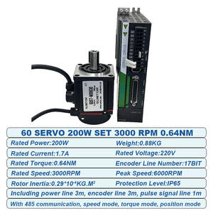Juego de servomotor de CA de 0,32-15NM Servomotor de 100-3800W con controlador para máquina CNC - Product Image 3